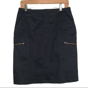 Club Monaco Zippered Black Skirt